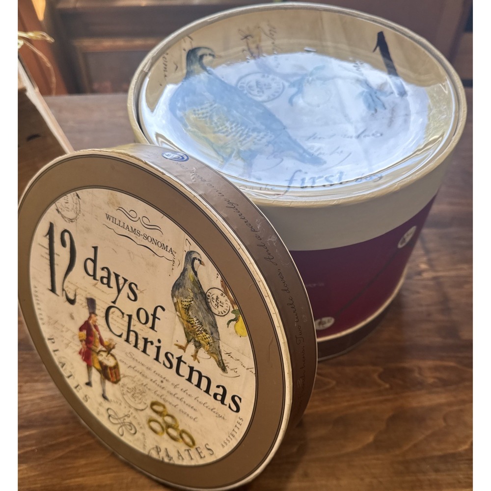 Set Of 12 Williams Sonoma Twelve Days Of Christmas Salad/Dessert Plates